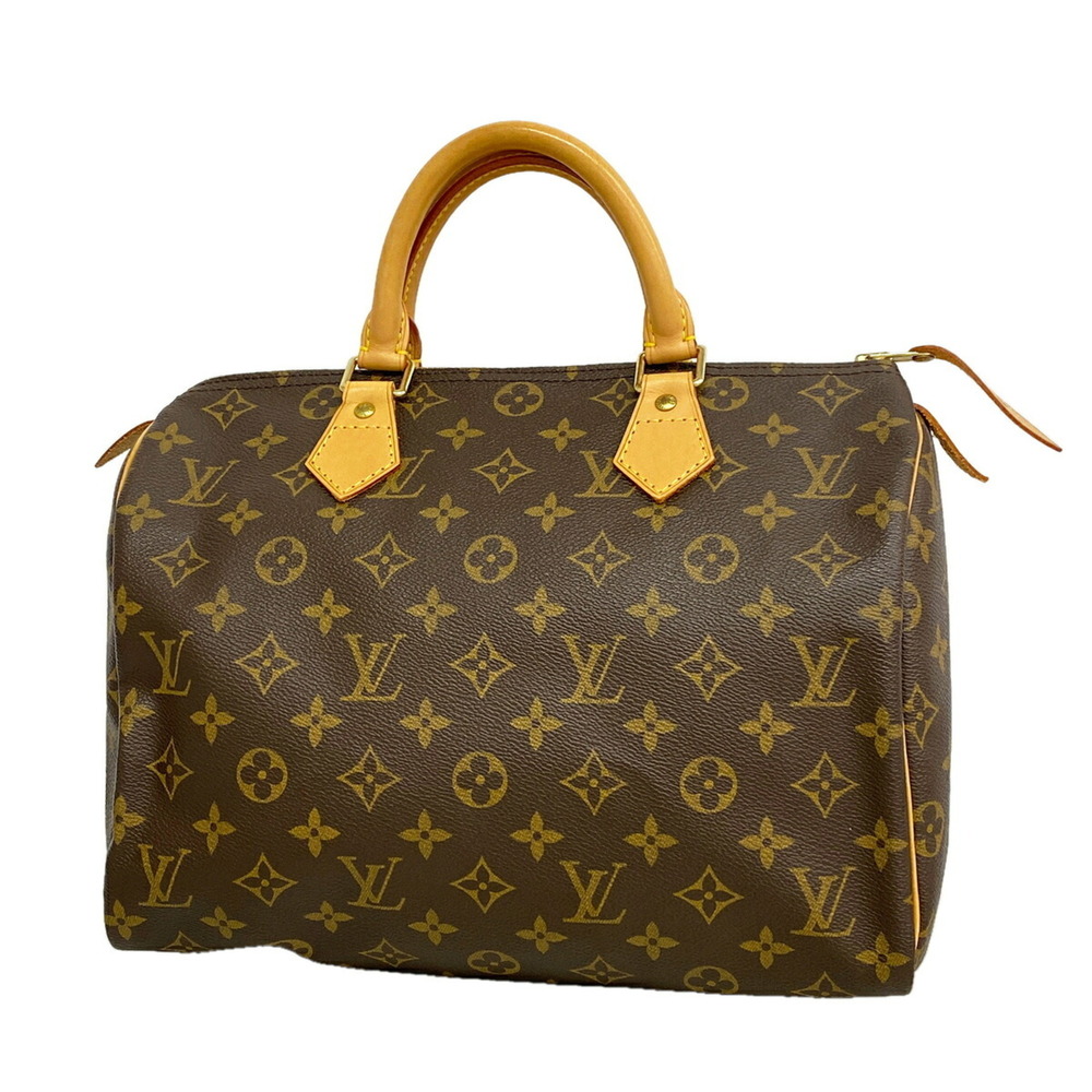 Louis Vuitton Monogram Speedy 30 Handbag M41108 Brown Women's